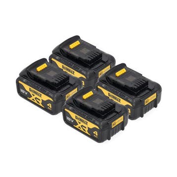 Aanbieding: 4x DeWalt DCB182 XR accus 18 V, 4.0, origineel, Verzenden, Nieuw