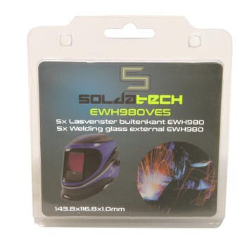 Lasvensters buitenzijde 143,8 x 116,8mm 5 delig set, Verzenden, Nieuw