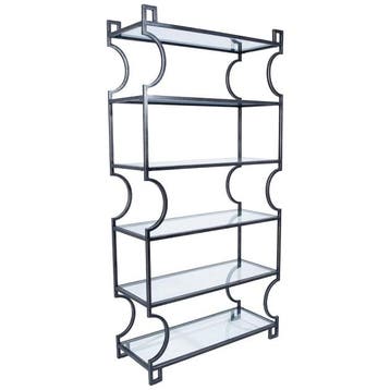 Flamant Opbergrek Scaletto Metaal En Glas - Boekenkast -, Minder dan 50 cm, 75 cm of meer, Nieuw, Ophalen of Verzenden