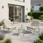 Tuinmeubelset Trölleping 3-delige tuinset beige en lichtgroe, Tuin en Terras, Verzenden, Nieuw