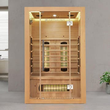 Infraroodcabine / Sauna Kiruna - 120x105x190 cm - Incl. LED, Verzenden, Nieuw