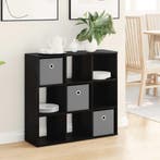 vidaXL Dressoir met lade Zwart Eiken 73,5 x 24 x 69,5 cm, Huis en Inrichting, Kasten | Dressoirs, Verzenden, Nieuw, 50 tot 100 cm