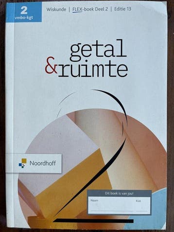 9789001078898 Getal  Ruimte 13e ed vmbo-kgt 2 FLEX leerbo..., Boeken, Verzenden, Zo goed als nieuw