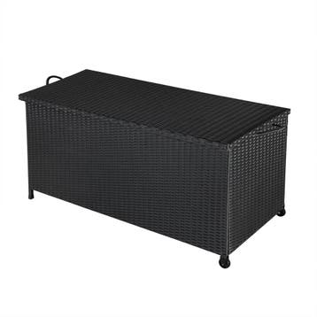 Kussenbox / Opbergbox - Polyrotan - 117x53x60cm - Incl. 2 Wi, Huis en Inrichting, Verzenden, Nieuw