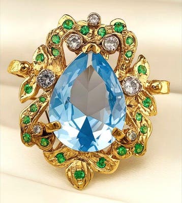 Zonder minimumprijs - Ring - 9 kt. Geel goud, Zilver, Nieuw