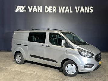 Ford Transit Custom 2.0 TDCI 131pk L2H1 Dubbele Cabine Euro6, Stof, Gebruikt, Dealer onderhouden, Ford