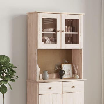 vidaXL Opzetkast ALTA 77x30x92 cm massief grenenhout, Verzenden, Nieuw, 50 tot 100 cm, Minder dan 100 cm