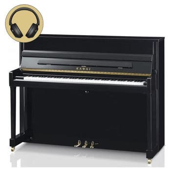 Kawai K-200 ATX4 E/P messing silent piano, Nieuw, Zwart, Piano