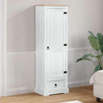 vidaXL Kasten Wit 55 x 38 x 170 cm Massief grenenhout, Verzenden, Nieuw