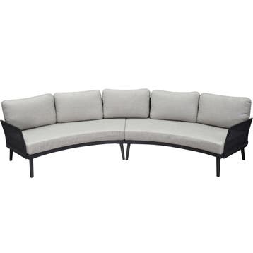 Primitivo hoek loungeset 2 delig antraciet aluminium, Tuin en Terras, Ophalen of Verzenden, Nieuw, Aluminium