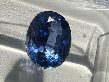 Blauw Saffier - 1.51 ct - Antwerp Laboratory for Gemstone, Sieraden, Tassen en Uiterlijk, Edelstenen, Nieuw