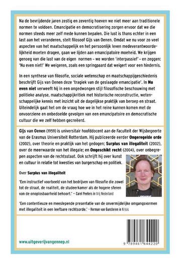 Nu even niet! 9789461644220 Gijs van Oenen, Verzenden, Zo goed als nieuw, Gijs van Oenen