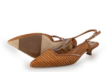 Dee Slingbacks in maat 39 Bruin, Kleding | Dames, Bruin, Verzenden, Zo goed als nieuw, Dee