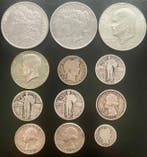 Verenigde Staten. Collection of coins 1881-1976 (12 Silver