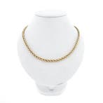 Gouden vossenstaart schakelcollier (Ketting), Ophalen of Verzenden, Gebruikt, Overige kleuren, Goud