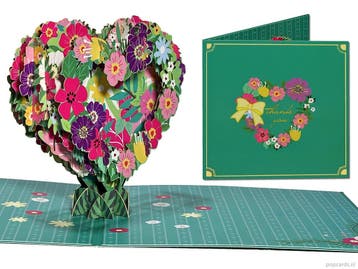 Pop-up kaart Bloemen in hartvorm - Bedankkaart, Verzenden, Nieuw