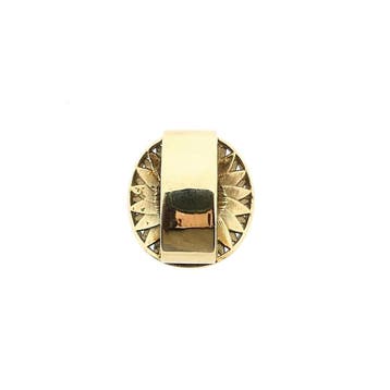 Vintage gouden schuifhanger met organisch patroon, Sieraden, Tassen en Uiterlijk, Bedels, Ophalen of Verzenden, Gebruikt, Goud