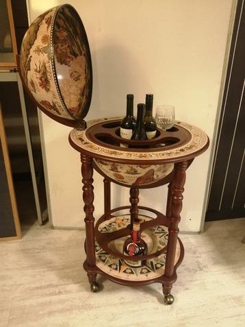 Globe bar - Hout - XXL Globebar Barglobe, Antiek en Kunst, Curiosa en Brocante