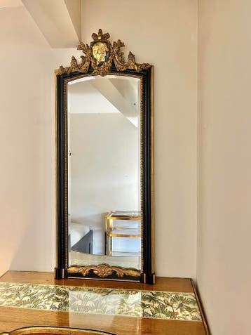 Antieke spiegel 131x55cm, Ophalen of Verzenden