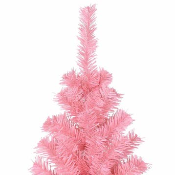 vidaXL Kunstkerstboom met standaard 240 cm PVC roze, Verzenden, Nieuw