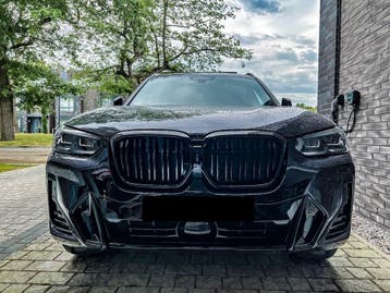 Grill voor BMW IX3 2022-2024 | glans zwart | dubbelspijls