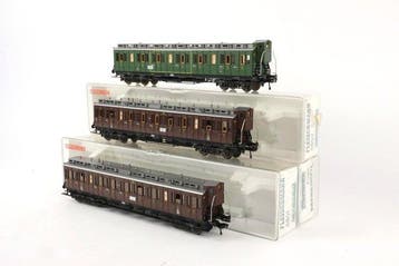 Fleischmann H0 - 5801/5802 - Modeltrein personenwagen (3) -, Nieuw