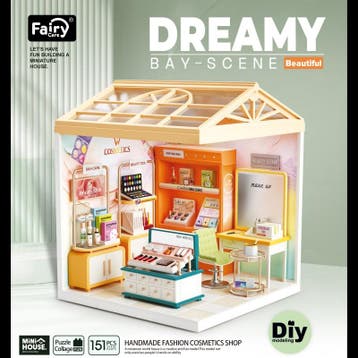 Dreamy mini house Beauty Salon met ledlamp DIY Modelbouw..., Verzenden, Nieuw