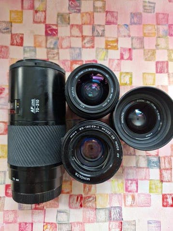 Minolta, Exakta 4x Minolta/ Sony A lenses Analoge camera, Nieuw