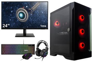 AMD Ryzen 5 RGB Budget Game PC SET COMPLEET met 24 1ms S..., Ophalen of Verzenden, Nieuw