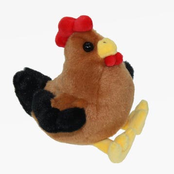 Knuffel kip/haan - pluche - 15 cm - boerderijdier, Verzenden, Nieuw