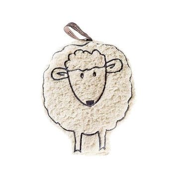 Warmte knuffel schaap - polyester - 16 x 18 cm, Verzenden, Nieuw