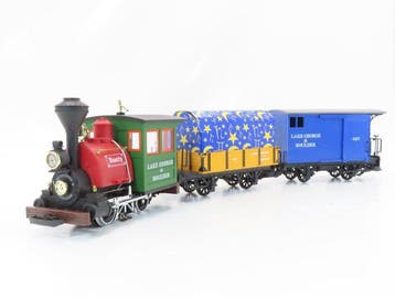 LGB G - 90775 - Treinset (1) - Stoomloc en 2 wagons, - Lake, Nieuw
