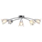 vidaXL Plafondlamp met glazen tulpvormige kappen 5xE14, Verzenden, Nieuw