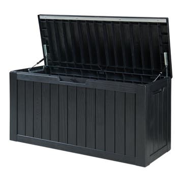 Tuin opbergbox Vades 300L kussenbox 117x47x59 cm zwart casa., Verzenden, Nieuw
