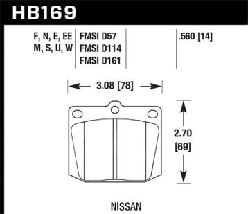 Hawk Nissan 810/240Z/260Z/280Z/620 / Toyota, Auto-onderdelen, Ophalen of Verzenden, Nieuw