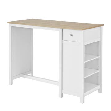 2dekans | SoBuy Keukentafel met opbergplanken - 120 x 55 x, Ophalen of Verzenden, Zo goed als nieuw