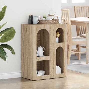 vidaXL Dressoir ELST Sonoma Eiken 59 x 35 x 80.5 cm Bewerkt, Verzenden, Nieuw, Overige houtsoorten, Minder dan 50 cm