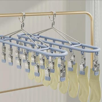 Droogrek met 20 Clips - RVS Sokkenhanger voor Ondergoed & Kl, Verzenden, Nieuw