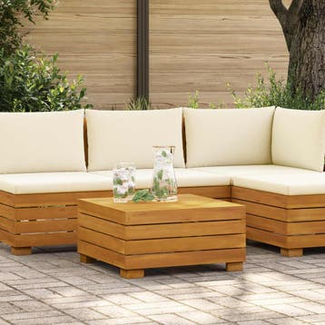 vidaXL Tuin Bijzettafel Massief Acaciahout Bruin 60 x 60 x, Tuin en Terras, Verzenden, Nieuw