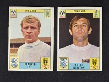 1970 Panini Mexico 70 World Cup, - England: Newton & Lee - 2, Nieuw