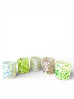 Drinkset (5) - Glas - 5 Murano-glazen, Antiek en Kunst