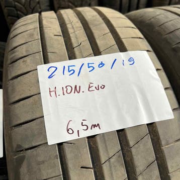 2 x Hankook 215-50-19 Zomerbanden 6,5mm, 19 inch, Ophalen of Verzenden, Band(en), Personenwagen