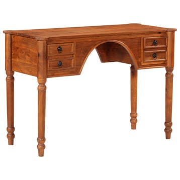 vidaXL Bureau met lades 110x50x76 cm massief acaciahout, Verzenden, Nieuw