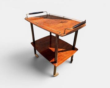 Serveerwagen - Hout, Metaal, Brons - Barwagen