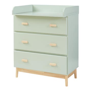 Luiercommode Sarievn met verschoonunit 100x80x53 cm mintgroe, Verzenden, Nieuw