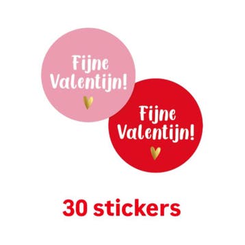 30 sticker Fijne valentijn Roze - Rood- Liefde - valentijn, Ophalen of Verzenden, Nieuw, Sticker