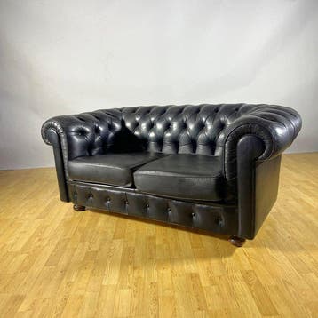 Sofa - Leder, Hout - Chesterfield Club