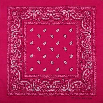 Haarband Bandana Zakdoek 55cm – Paisley Print – Fuchsia Roze, Nieuw