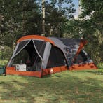 vidaXL Gezinstent Grijs en Oranje 550 x 555 x 208 cm, Verzenden, Nieuw, Tot en met 2