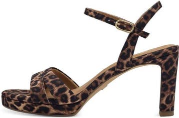 Tamaris - maat 38 - Sandalen met hak Leopard Synthetisch -, Kleding | Dames, Schoenen, Verzenden, Nieuw